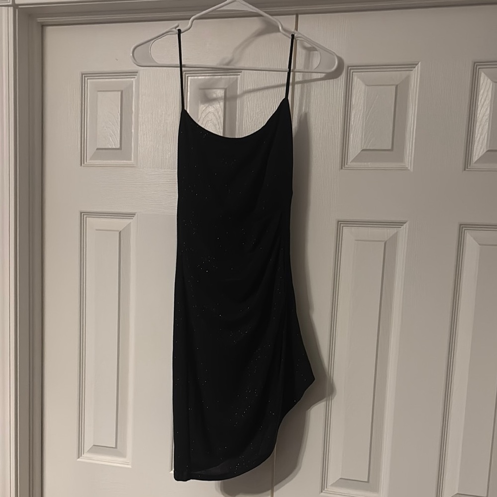City Studio Black Asymmetrical Dress perfect for Homecoming